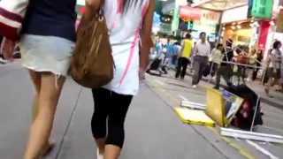 upskirt on busy street Nice upskirt #hkgirls #white panty