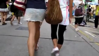 upskirt on busy street Nice upskirt #hkgirls #white panty
