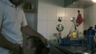 Horny Cheating Wife Sucking Lover’s cum in the kitchen | 31time.tumblr.com For other videos;