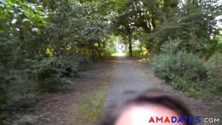 Amazing blowjob in the park
