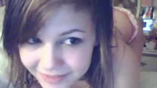 Teen fingers her ass on webcam
