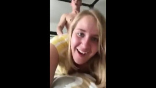 Blonde Babe Taken From Behind - Doggy Selfie