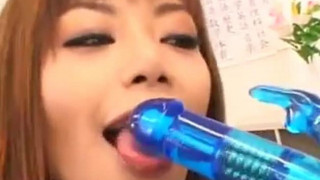 Japanese school girls loves toys nice squiting