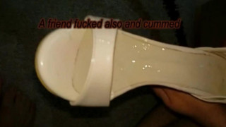 Fucking gf pussy and her highheel sandals together