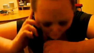 Cheating Girl on Phone With Husband While Sucking a BBC