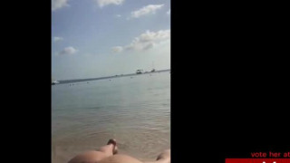 Hot Blowjob at the Beach
