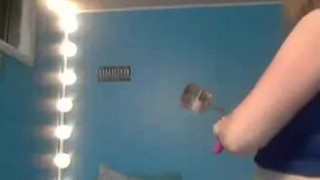 BBw drills herself with a dildo on cam