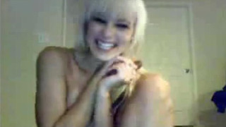 Hot blonde in webcam