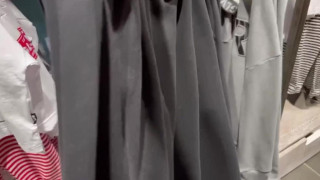 Extreme sex in the fitting room  The seller almost fell asleep 