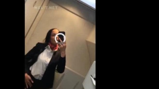 hot flight attendant livestreams hot cam show