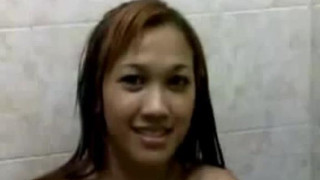 indonesian chick naked in the shower