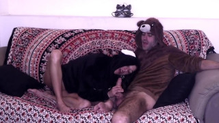 Hoemade Video - couple fucking in animal Pijamas